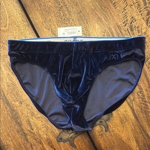 2xist Men's Velvet Briefs - Navy Blue